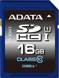 ADATA paměťová karta 16GB Premier SDHC UHS-I CL10 (čtení/zápis: 50/10MB/s)