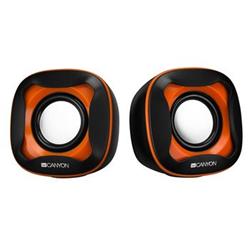 CANYON repro 2x3W, 4 Ohm, ABS, 1.2m kabel USB 2.0 & 3.5mm audio - oranžovo-černá
