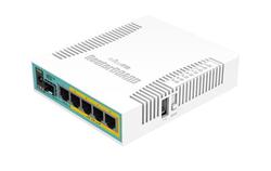 MikroTik Router 5x Gbit LAN, 128MB RAM, USB, SFP, PoE 802.3at, +L4, PoE