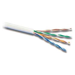 PremiumCord kabel UTP Cat5E 4x2, drát, AWG24, čistá měď , 305m box, plášť PVC, šedá