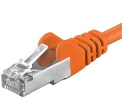 PremiumCord Patch kabel Cat6a S-FTP, AWG 26/7, délka 5m, oranžová