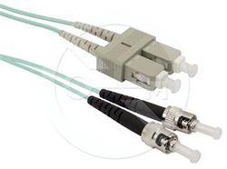 Solarix patch kabel 50/125 SCupc/STupc MM OM3 3m duplex SXPC-SC/ST-UPC-OM3-3M-D