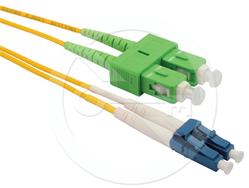 Solarix patch kabel 9/125 LCupc/SCapc SM OS1 1m duplex SXPC-LC/SC-UPC/APC-OS1-1M-D