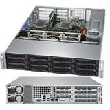 SUPERMICRO 2U server 2x LGA3647, iC622, 12x DDR4 ECC R, 12x SATA3 HS (3,5"), 2x10GbE, 2x 1200W(80+titanium), IPMI, WIO