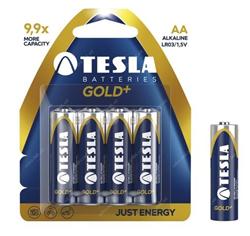 Tesla alkaline GOLD+ baterie AA LR6, 4pcs/pack