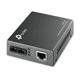 10/100/1000 Mbps RJ45 to 1000 Mbps Single-Mode SC Fiber Converter PORT: 1× Gigabit TX SC Port, 1× Gigabit RX SC Port, 1