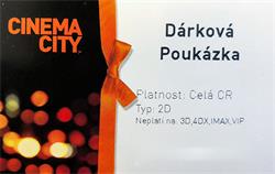 2x Lístky do kina CinemaCity (2D)