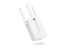 300Mbps Wi-Fi Range Extender SPEED: 300 Mbps at 2.4 GHz SPEC: 3× Fixed External Antennas, Wall Plugged FEATURE: WPS/R