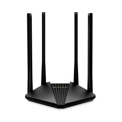 AC1200 Dual-Band Wi-Fi Gigabit Router SPEED: 300 Mbps at 2.4 GHz + 867 Mbps at 5 GHz SPEC: 4× Fixed External Antennas,