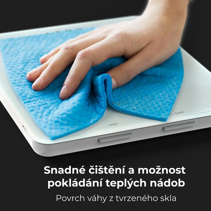 AENO Chytrá kuchyňská váha KS1 - 2g až 8kg s přesností na 1g, bluetooth, bílá