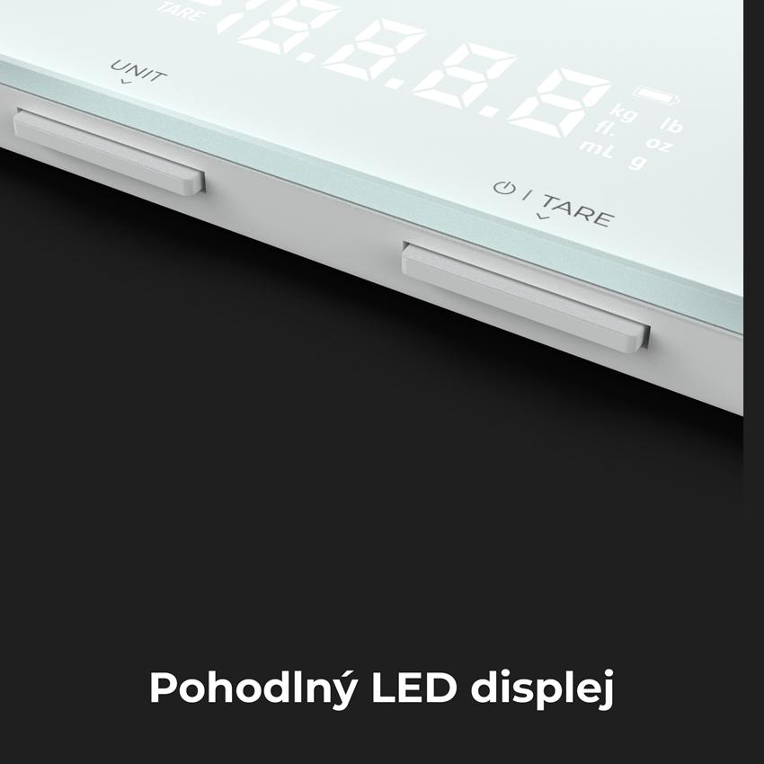 AENO Chytrá kuchyňská váha KS1 - 2g až 8kg s přesností na 1g, bluetooth, bílá