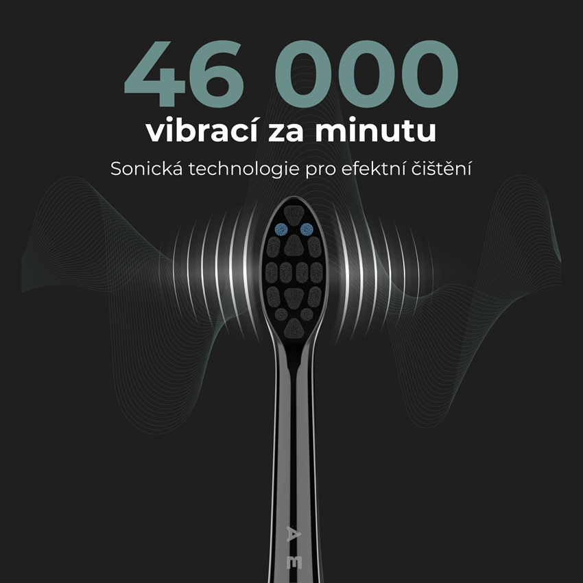 AENO Elektrický kartáček DB6 - 46000 RPM, 5 módů, Černá