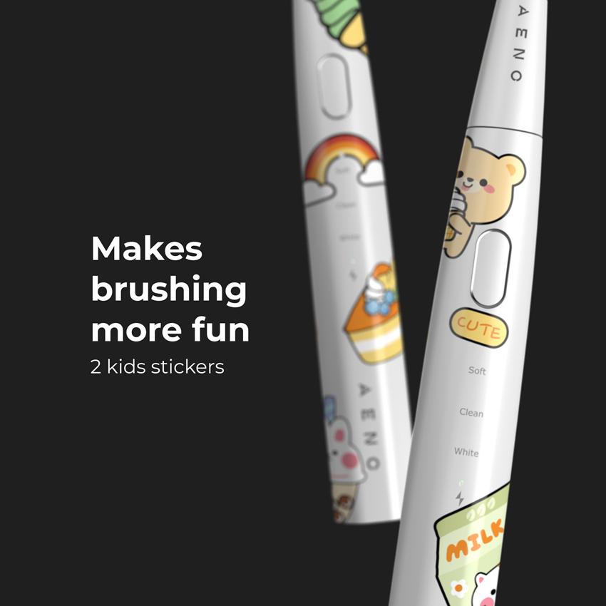 AENO Elektrický kartáček DB7 - 30000 RPM, 3 módy, Smart, 1 hlavice + 2 samolepky, Bílá