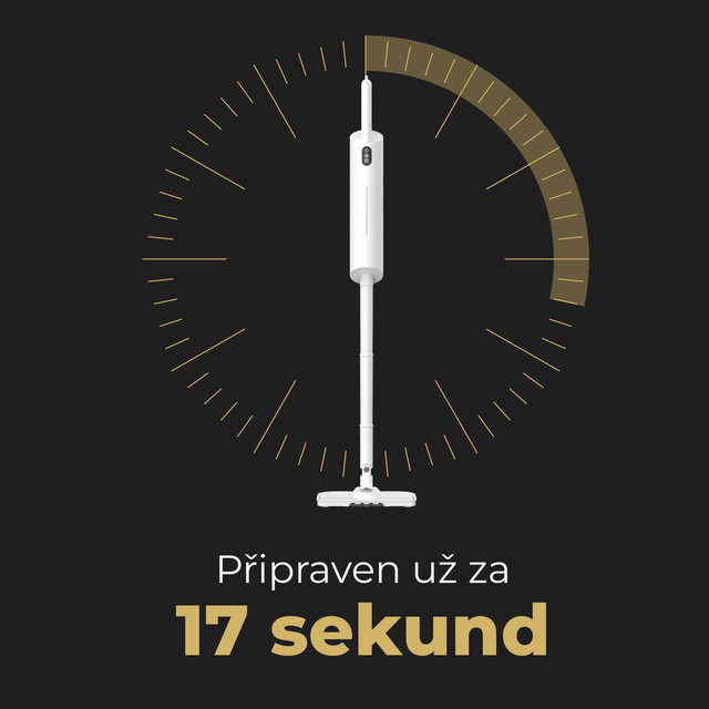 AENO Parní mop SM1 - 800W, 110°C, 3bary, 380ml, 5m