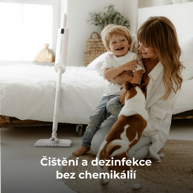 AENO Parní mop SM1 - 800W, 110°C, 3bary, 380ml, 5m