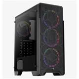Aerocool MLG Ore Saturn FRGB, skříň, ATX, RGB LED ventilátory, černá, bez zdroje