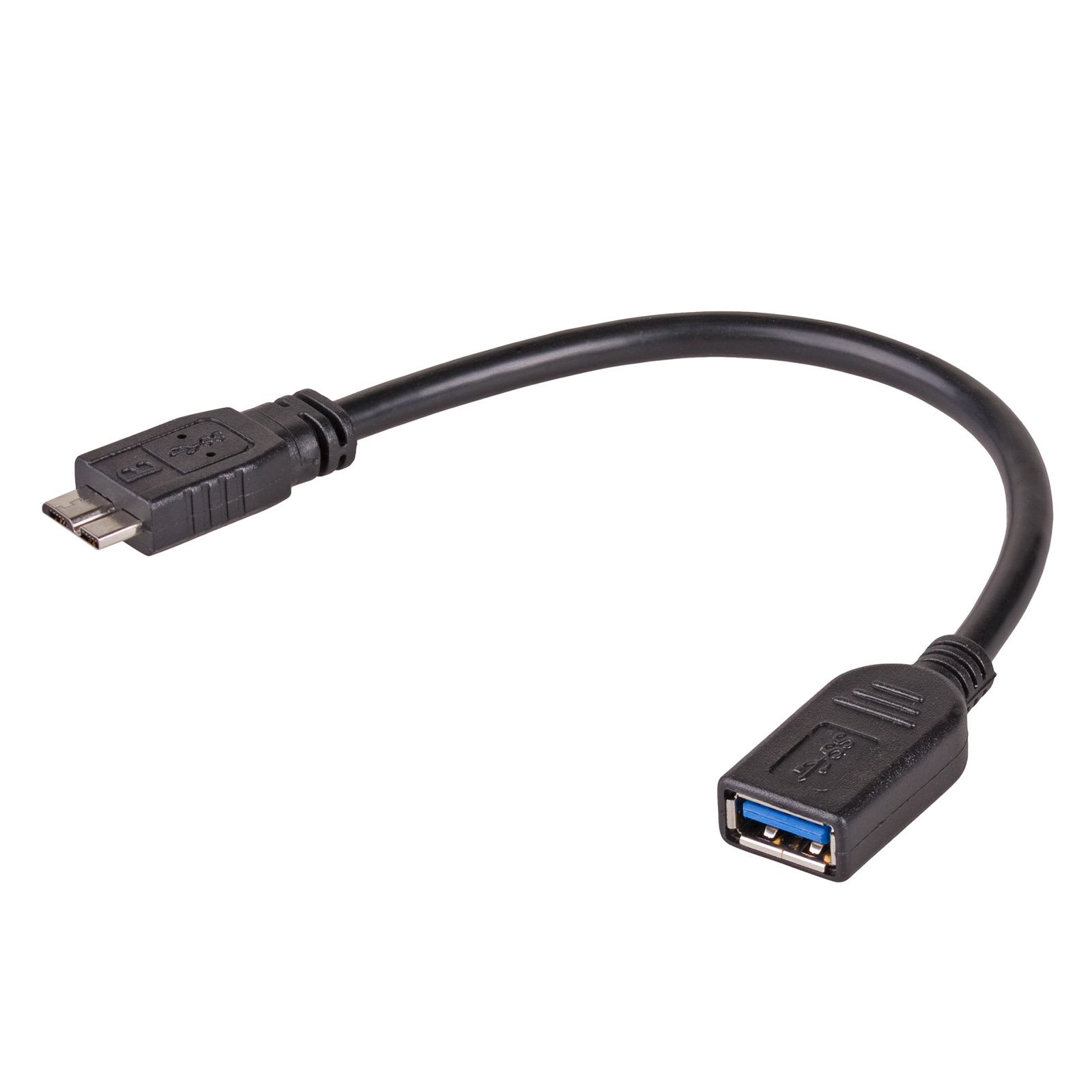 Akyga adaptér USB 3.0-AF/microUSB 3.0-B/15cm/PVC/cerná