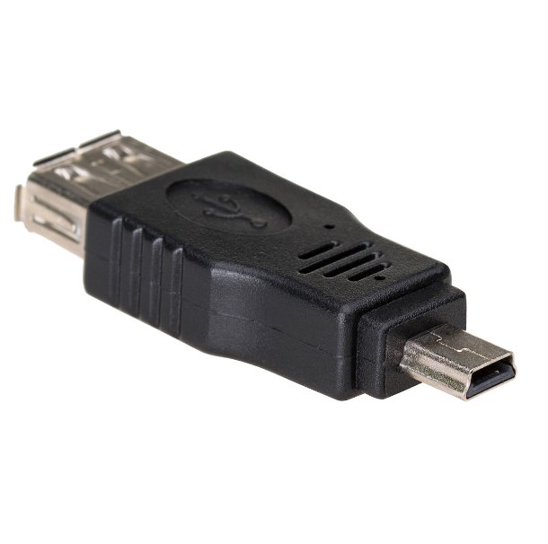 Akyga adaptér USB-AF/miniUSB-B (5-pin)/cerná