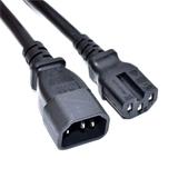 Akyga Kabel napájecí 250V/10A, CU IEC C14 / C15, měď, černá pro UPS/server 1 m