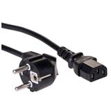 Akyga Kabel napájecí k PC 250V/10A, IEC C13/CEE 7/7, CCA, černá, 3m