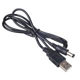 Akyga Kabel USB-A DC 5.5 x 2.5 mm, ABS, černá, 80cm
