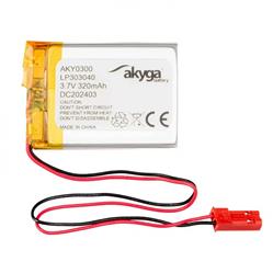 Akyga Li-Pol baterie LP303040 3.7V/320mAh PCM JST 2.54 2-Pin