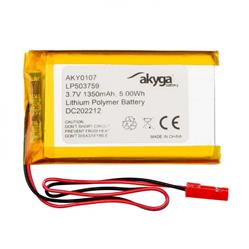 Akyga Li-Pol baterie LP503759 3.7V/1350mAh PCM JST 2.54 2-Pin