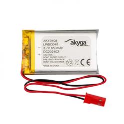 Akyga Li-Pol baterie LP603048 3.7V / 850mAh PCM JST 2.54 2Pin