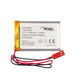 Akyga Li-Pol baterie LP603450 3.7V/1200mAh PCM JST 2.54 2-Pin