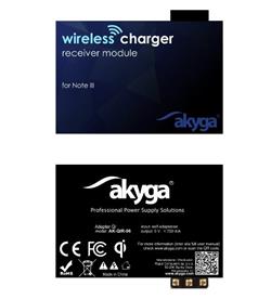 Akyga adaptér QI/Note3/3-pin/cerná