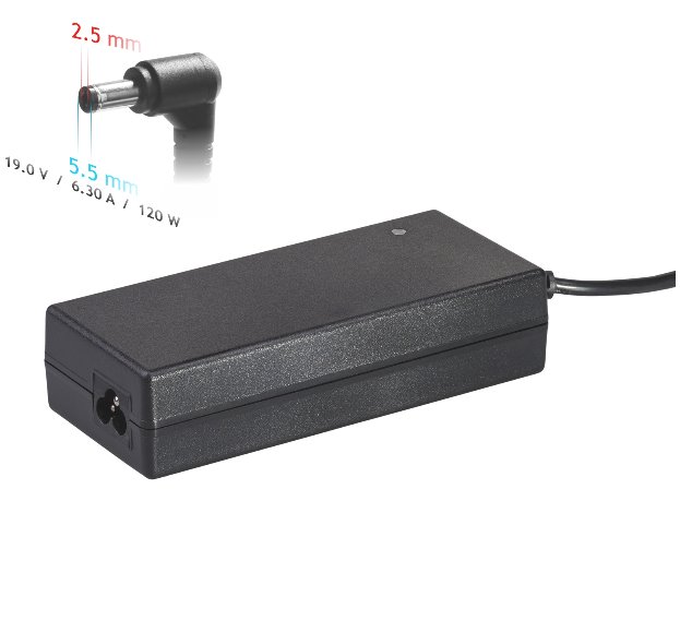 Akyga Nabíječka na notebook 19V/6.3A/120W 5.5 x 2.5 mm pro Fujitsu-Siemens/HP/Compaq/Toshiba