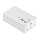 Akyga Nabíječka univerzální USB-A + 3x USB-C PD 5-28V / max. 5A 140W Quick Charge 3.0 GaN, bílá