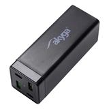 Akyga Nabíječka univerzální USB-A x2 + USB-C x2, PD 5-20V/max 3.25A/65W Quick Charge 4+, černá, 1,5m