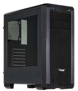 Akyga PC skříň Midi tower ATX - plexi okno,černá