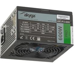 Akyga ATX PC zdroj 600W Pro ventilátor 120mm