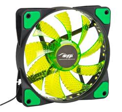 Akyga ventilátor 120mm MOLEX 33 LED zelená