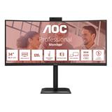 AOC Monitor CU34E4CW, 34", VA, 3440x1440, 21:9, 350cd, 3500:1, 4ms, DP, HDMI, 120Hz, USB Hub, RJ45, repro