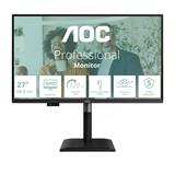 AOC Monitor Q27P4CV, 27", IPS, 2560x1440, 16:9, 350cd, 1500:1, 4ms, DP, HDMI, 120Hz, USB Hub, RJ45, pivot, repro