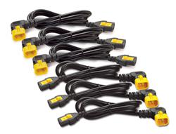 APC Power Cord Kit (6 pack), Locking, C13 TO C14 (90 Degree), 0.6m