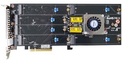 ARECA 6x M.2 NVMe/SATA RAID0/1/10/JBOD card , PCIe4.0 x8 Card, full profile