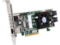 ARECA 8-port (SFF-8643) 12Gb/s SAS RAID, 2GB DDR3, PCIe x8 Card, LP