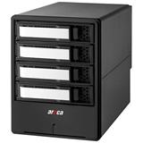 Areca Desktop RAID, 4x 3.5" HDD, 2x40Gb/s TB3 & USB-C, RAID 0/1/10/3/5/6, Single Disk, JBOD