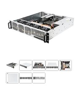 ASRock Rack 2U server AM5 4xDDR5 PCIe5,0 1x16x PCIE4,0 1x4x 2xM,2 1x2,5"Fix 2x10GB Lan 80+Platinum 2x1200W