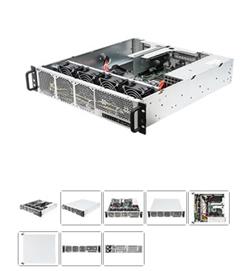 ASRock Rack 2U server AM5 4xDDR5 PCIe5.0 1x16x,PCIe4 1x4x 2xM.2 2x1GB Lan 80+Platinum 2x1200W
