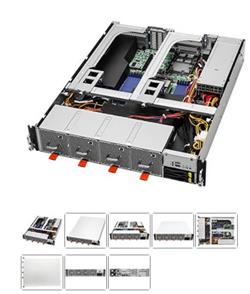 ASRock Rack 2U server SP5 12xDDR5 PCIe5,0 4x16x GPU 2xM,2 2x2,5"HS NVMe 1xOCP 80+PL/TI 2x2KW