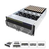 ASRock Rack 4U server 2xSP5 24xDDR5 PCIe 14x16x 2x8x 2xM,2 16x2,5"HS NVMe 24x2,5"HS OCP 2x1GB 80+Pl 4x3,2KW