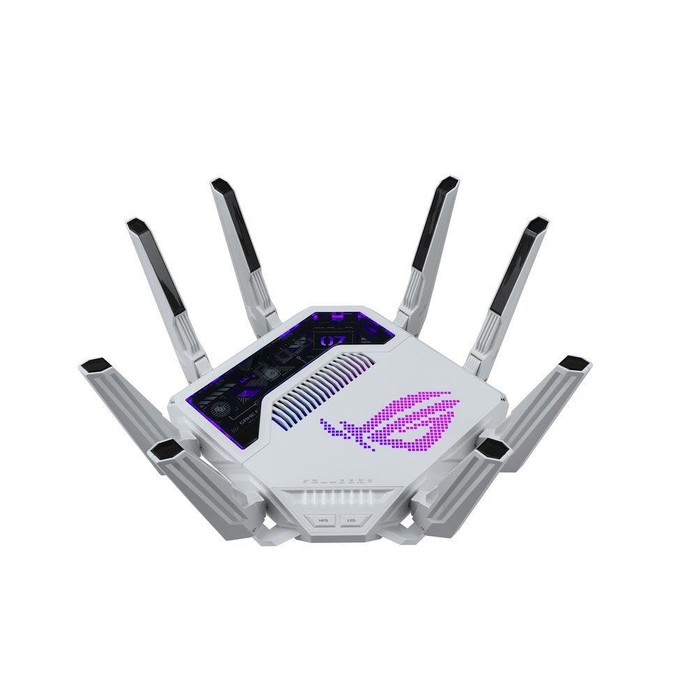 ASUS ROG Rapture GT-BE19000AI Tri-Band AI Gaming Wi-Fi 7 Router BE19000, 8 int., 2×10G, 4×2.5G, USB 3.0