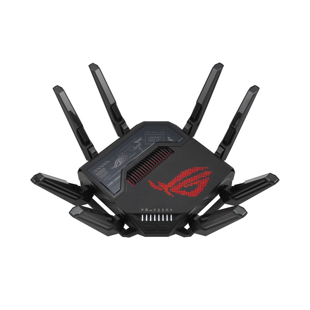 ASUS ROG Rapture GT-BE98 Quad-Band Gaming Wi-Fi 7 Router BE25000, 8 ext., 2×10G, 4×2.5G, USB 3.0