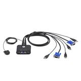 ATEN 2-port mini KVM USB, 1m kabely, DO