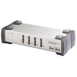 ATEN 4-port KVMP USB+PS/2, usb hub, audio, 1.2m kabely CS-1734AC
